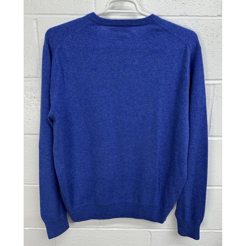 Peter Millar Sweater Blue Solid Pullover Crew 100… - image 3
